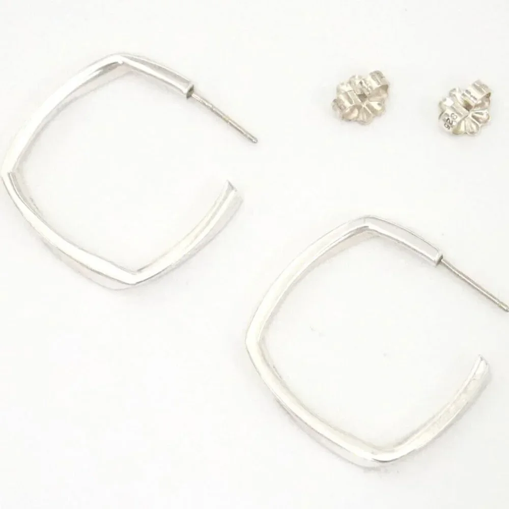 Tiffany & Co. Frank Gehry Torque Sterling Silver Earrings - Picture 3 of 4